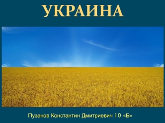 Украина: политическое устройство, экономика, культура