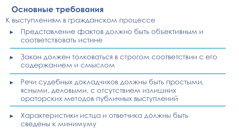 Представление фактов. Требования к речи юриста. Речь в гражданском судопроизводстве. Какой должна быть речь юриста. Особенности письменной и устной речи юриста. Презентация.