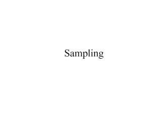 Sampling