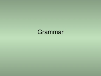 Grammar “to be”