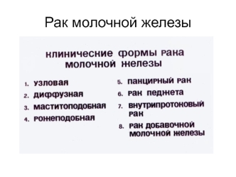 Рак молочной железы