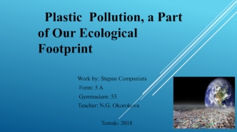 Plastic pollution, a part of our ecological footprint