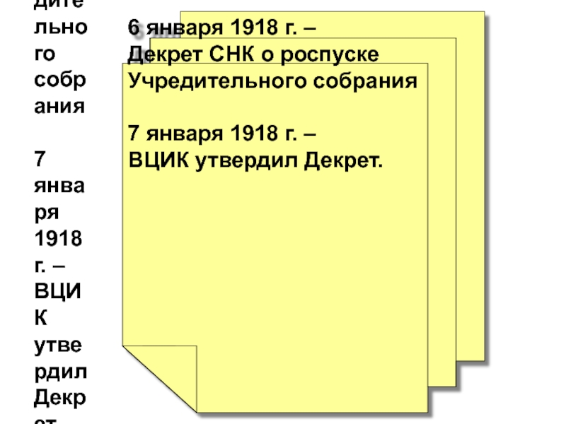 5 6 января 1918. 6 Января 1918. 7 Января 1918. Декрет ВЦИК О роспуске учредительного собрания от 6 января 1918 г. Роспуска учредительного собрания 6 января 1918 г.,.