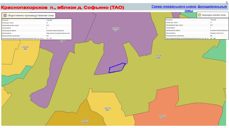 Краснопахорское на карте. Генплан Троицкого административного округа.