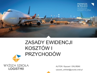 Zasady ewidencji kosztów i przychodów