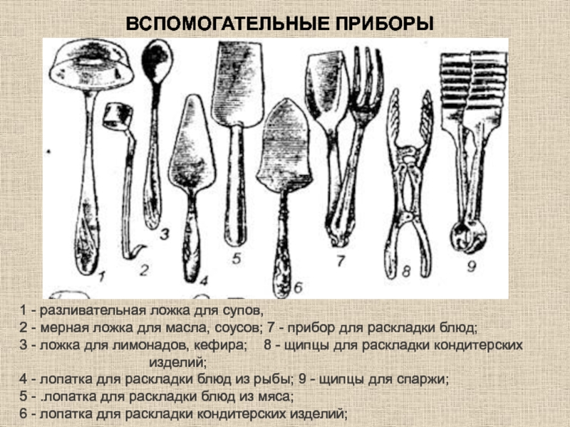 Общие приборы. Приборы для раскладки блюд. Вспомогательные столовые приборы. Основные и вспомогательные столовые приборы. Столовые и вспомогательные приборы приборы.