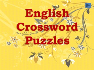 English Crossword Puzzles