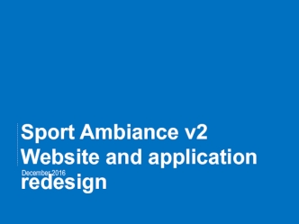 Sport Ambiance v2 Website and application redesign