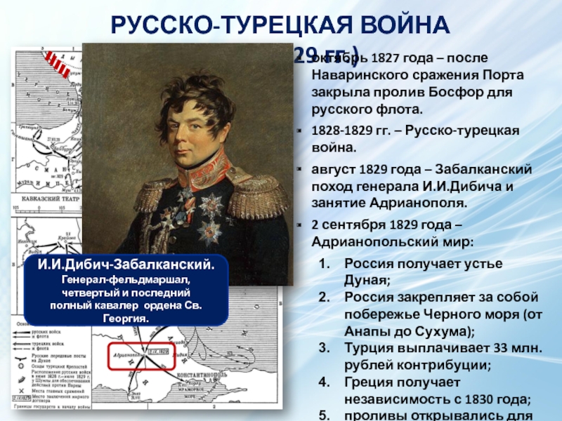 Русско турецкая война 1828 1829 карта егэ