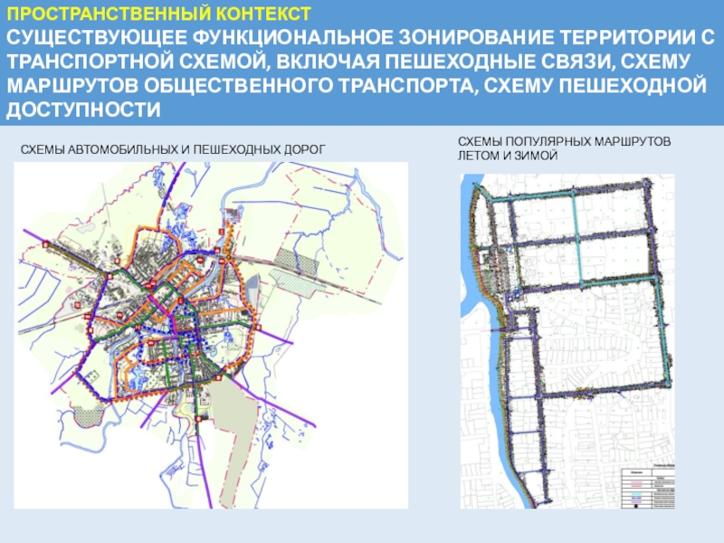 Схема транспортно пешеходных связей