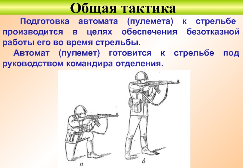 Принятие положения для стрельбы подготовка автомата к стрельбе прицеливание презентация