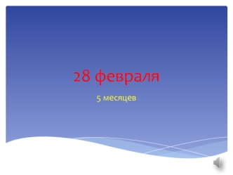 28 февраля. 5 месяцев