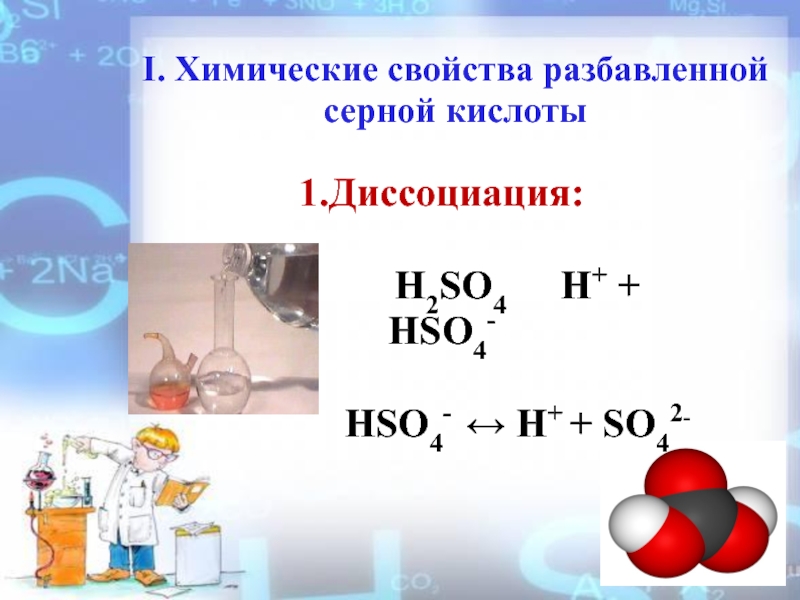 Железная окалина и разбавленная серная кислота