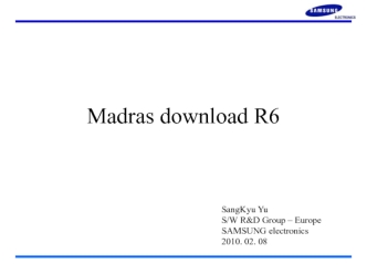 Madras download manual