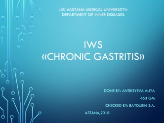 Chronic gastritis