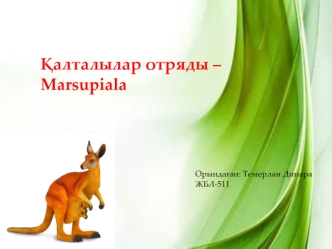 Қалталылар отряды – Marsupiala