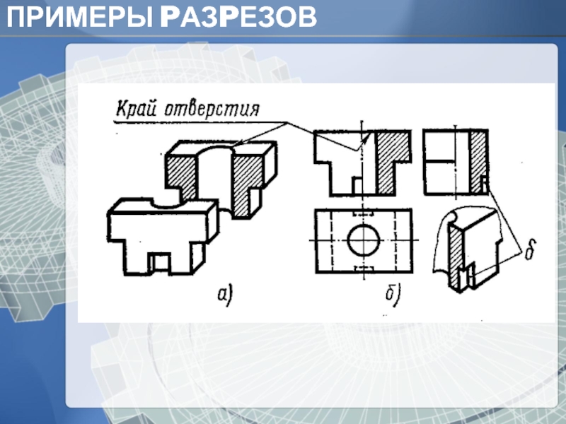 Местный разрез в тефлексе на чертеже