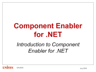 Component Enabler for .NET. Introduction to Component Enabler for .NET
