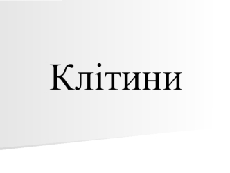 Клітини. Цитологія