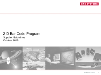 2-D Bar Code Program