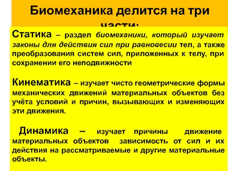 Законы биомеханики