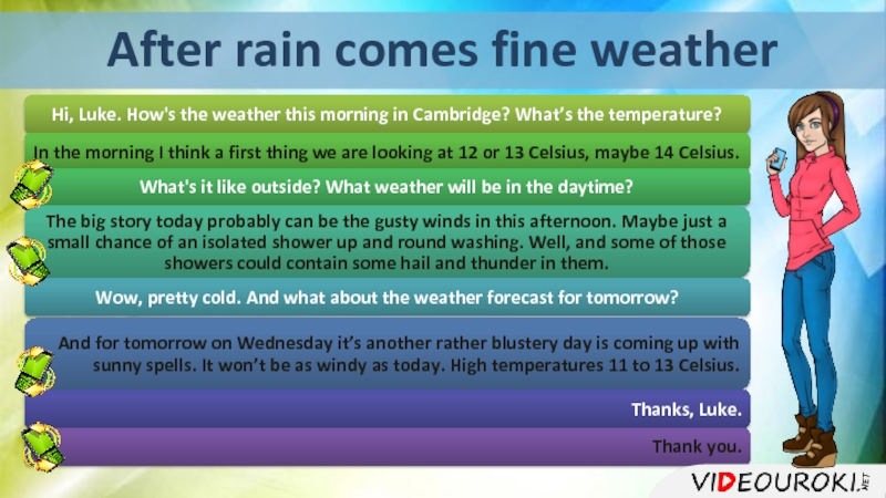 Fine weather перевод