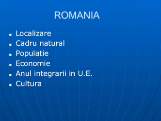 Pozitia geografica a Romaniei