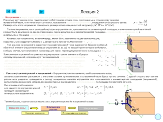 Напряжения. Связь внутренних усилий и напряжений