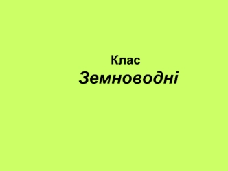 Клас земноводні