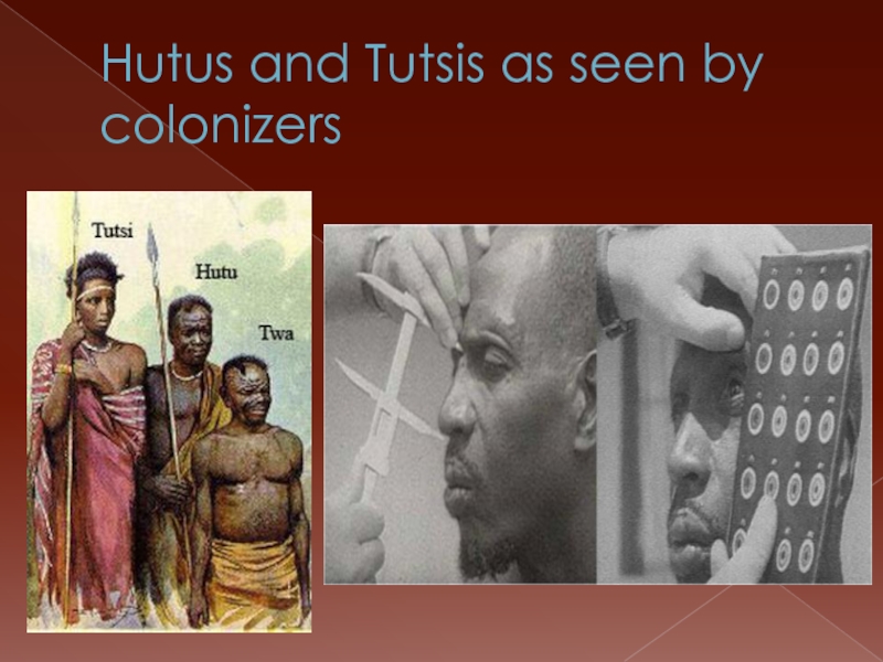 Hutus and Tutsis as seen by colonizers