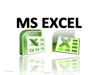 Introduction to MS EXCEL