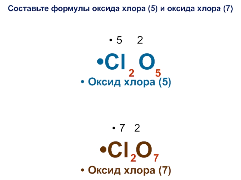 Составьте формулы следующих оксидов оксид серы