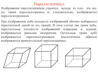 Изображение фигур в пространстве