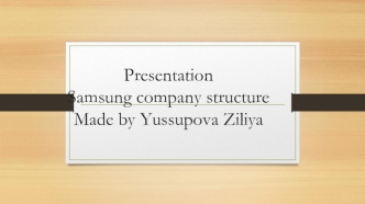 Samsung company structure