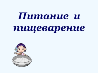 Питание и пищеварение. В чем состоит значение питания. Какие системы обеспечивают питание