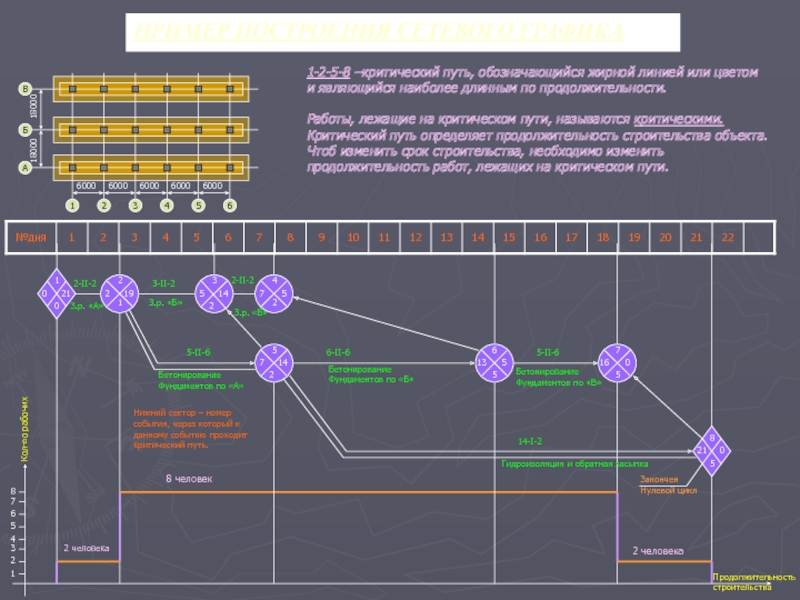 Критический путь проекта сетевой график