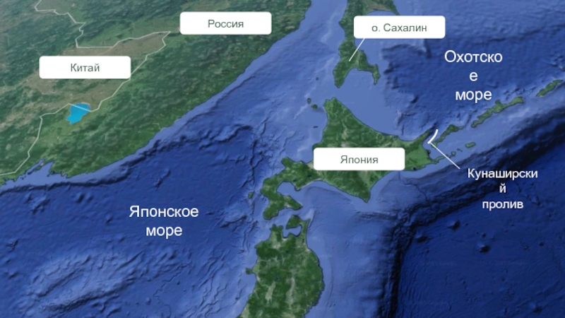 Кунаширский пролив карта