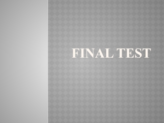 Final test