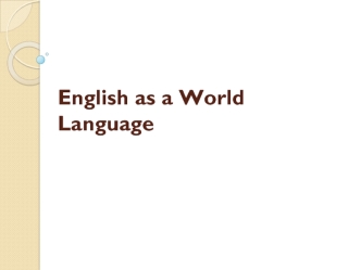 English as a World Language