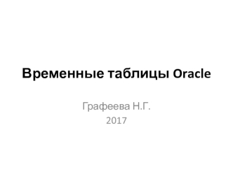 Временные таблицы Oracle