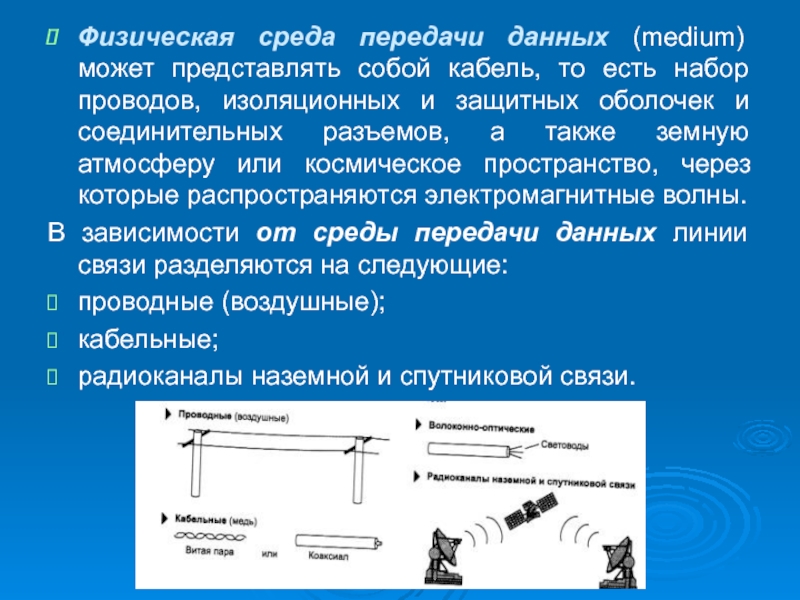 Передача информации среды передачи данных. Среда передачи данных. Физические среды передачи информации. Физическая среда передачи данных может представлять собой. Перечислите физические среды передачи данных.