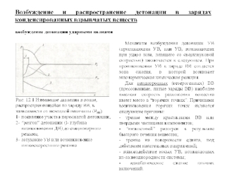 Возбуждение и распространение детонации конденсированных взрывчатых веществ