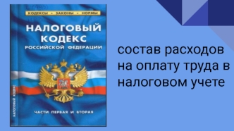 Состав расходов на оплату труда в налоговом учете