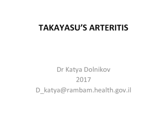 Takayasu’s arteritis