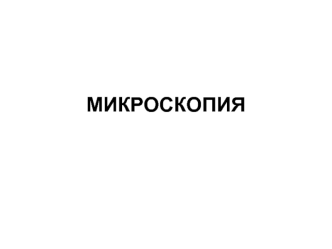 Микроскопия. Строение микроскопа