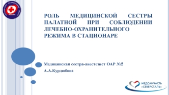 Роль медицинской сестры палатной при соблюдении лечебно-охранительного режима в стационаре