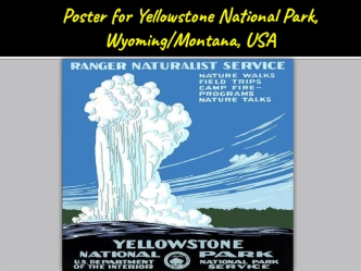 Poster for Yellowstone National Park, Wyoming/Montana, USA