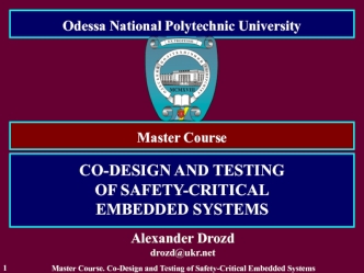 Co-design and testing of safety-critical embedded systems
