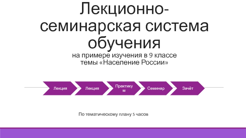 Курсовая работа по теме Лекционно-семинарская система обучения