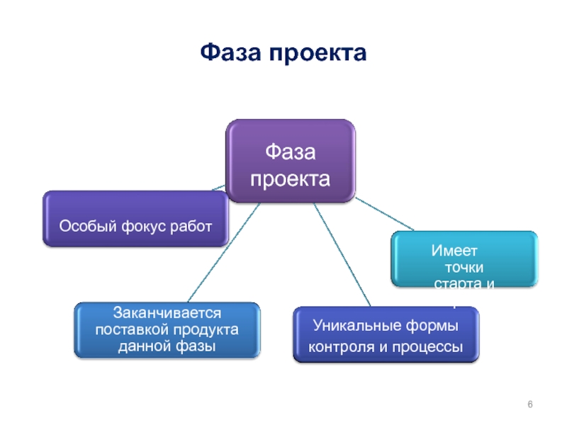 Перечислите фазы проекта